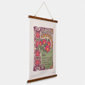  Stijlroze Bloem Magisch Hangend Wandkleed (Gebogen)