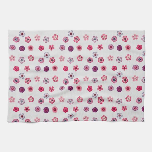  Stijlroze bloemen keukenhanddoek (Horizontaal)