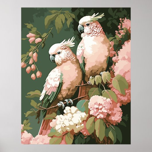  stijlroze coachen met Cherry Blossom Poster (Voorkant)