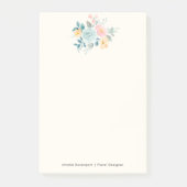 Stijlroze en blauwe ventilator Bouquet Post-it® Notes (Voorkant)