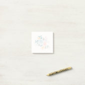 Stijlroze en blauwe ventilator Bouquet Post-it® Notes (Op bureau)