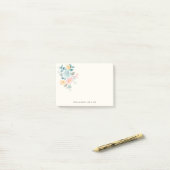 Stijlroze en blauwe ventilator Bouquet Post-it® Notes (Op bureau)
