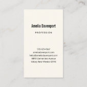 Stijlroze en blauwe ventilator Bouquet Visitekaartje (Achterkant)