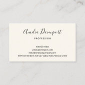 Stijlroze en blauwe ventilator Bouquet Visitekaartje (Achterkant)