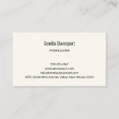 Stijlroze en blauwe ventilator Bouquet Visitekaartje (Achterkant)