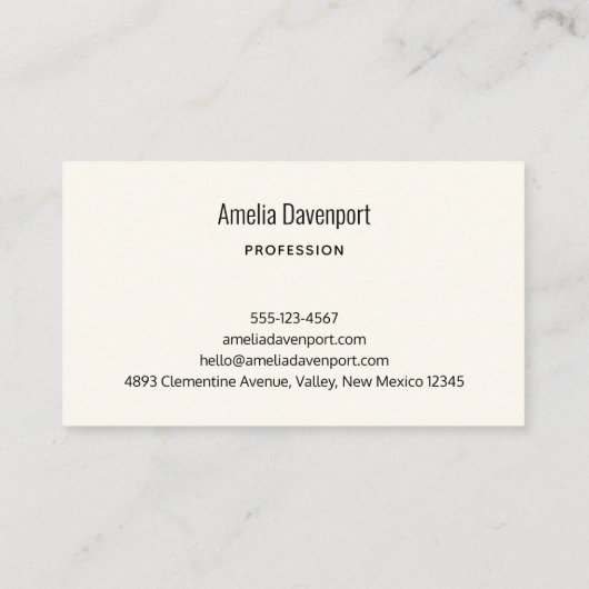 Stijlroze en blauwe ventilator Bouquet Visitekaartje (Achterkant)