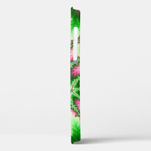 Stijlroze en groene fractaal Case-Mate iPhone case (Achterkant / Links)