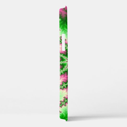 Stijlroze en groene fractaal Case-Mate iPhone case (Achterkant / Rechts)