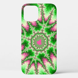 Stijlroze en groene fractaal Case-Mate iPhone case