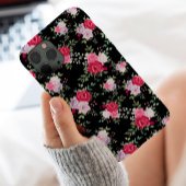 Stijlroze en rode bloemen  Botanisch Case-Mate iPhone Case