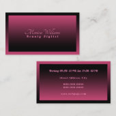 Stijlroze en zwart met elegante gradiënt visitekaartje (Voorkant / Achterkant)