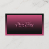 Stijlroze en zwart met elegante gradiënt visitekaartje (Voorkant)