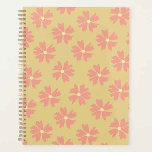 Stijlroze Floral Pattern Yellow Planner (Voorkant)