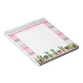 Stijlroze grijze strips, Waterverf Cactus Notitieblok (Schuin)