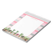 Stijlroze grijze strips, Waterverf Cactus Notitieblok (Linkerzijde)