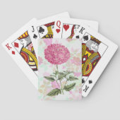-stijlroze hydrangea-afspeelkaarten pokerkaarten (Achterkant)