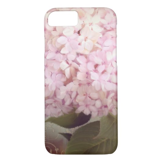 Stijlroze lavendel Hydrangea Oliepastel Case-Mate iPhone Case (Achterkant)