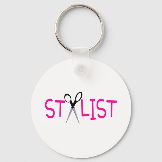 Stijlroze met schaar sleutelhanger (Voorkant)