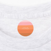 Stijlroze Oranje Abstracte strepen, speciaal aange Labels (Aangebracht)