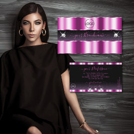 Stijlroze Paarse zwarte peuken met Logo Visitekaartje