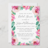 Stijlroze Rozen Floral Vrijgezellenfeest Kaart (Voorkant)