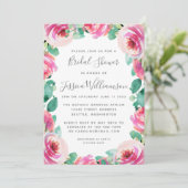 Stijlroze Rozen Floral Vrijgezellenfeest Kaart (Staand voorkant)