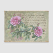  stijlroze rozen, insecten en script tissuepapier (Voorkant)