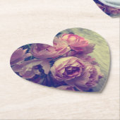 Stijlroze rozen Kartonnen Onderzetters (Gekanteld)