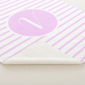 Stijlroze stripes V Monogram Drow Blanket Sherpa Deken (3/4)