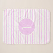 Stijlroze stripes V Monogram Drow Blanket Sherpa Deken (Voorkant (horizontaal))