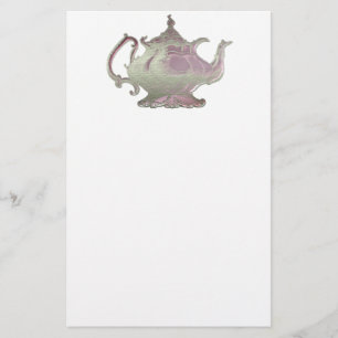 Stijlroze theepot Briefpapier