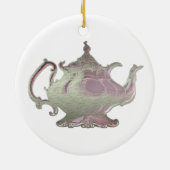  Stijlroze theepot Keramisch Ornament (Achterkant)