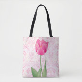 Stijlroze Tulp-ventilatorCanvas tas (Voorkant)