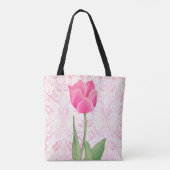 Stijlroze Tulp-ventilatorCanvas tas (Achterkant)