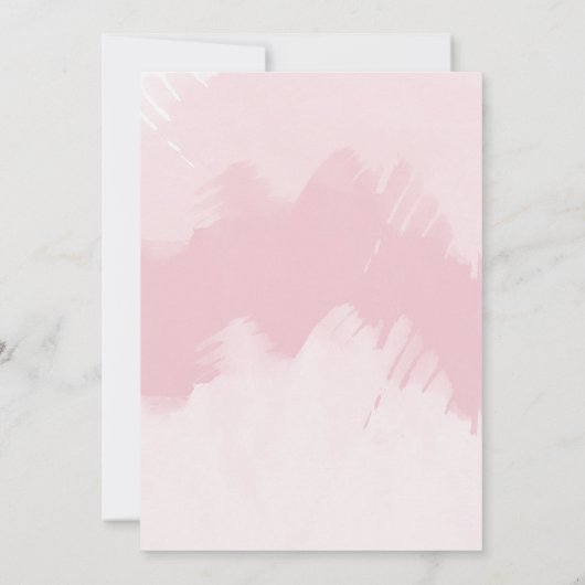 Stijlroze Waterverf Floral Baby shower uitnodigen Kaart (Achterkant)