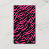 Stijlroze Zebra Stripes Visitekaartjes (Achterkant)