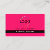 Stijlroze zwart met Logo en fotoprofessioneel Visitekaartje (Voorkant)