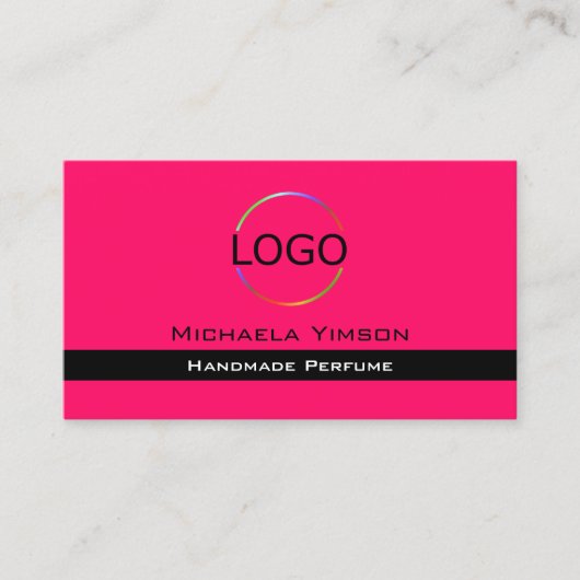 Stijlroze zwart met Logo en fotoprofessioneel Visitekaartje (Voorkant)