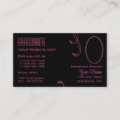 Stijlroze zwart  met monogram en foto visitekaartje (Achterkant)