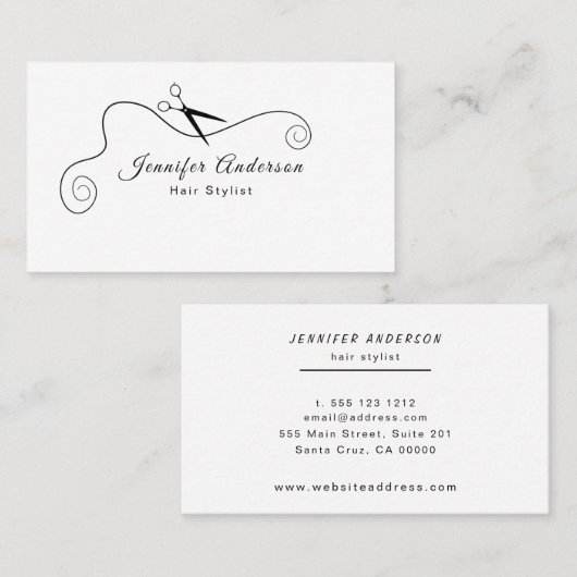 Stijlschaar zwart-wit Visitekaartje (Voorkant / Achterkant)