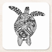 Stijlschildpad Kartonnen Onderzetters (Voorkant)