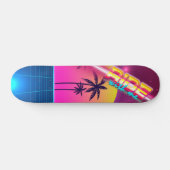Stijlskateboard van 80, retro futuristisch landsch persoonlijk skateboard (Horizontaal)