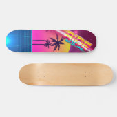 Stijlskateboard van 80, retro futuristisch landsch persoonlijk skateboard (Horizontaal)