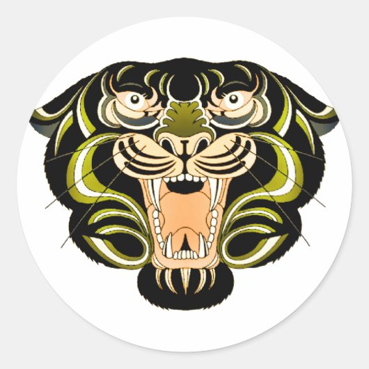 Stijlstijl 1 ronde sticker (Voorkant)