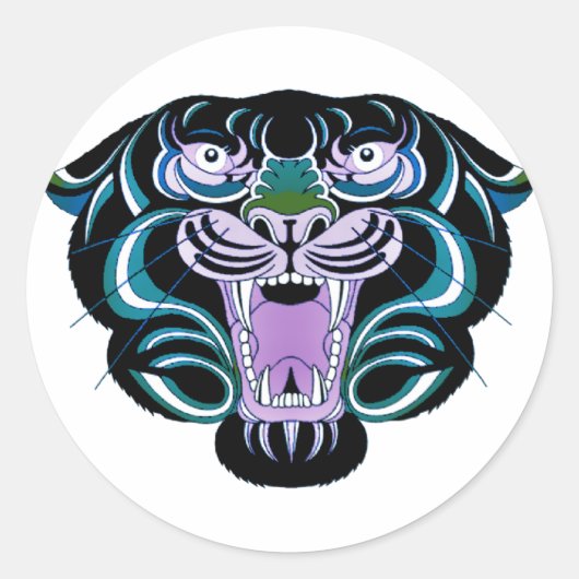Stijlstijl 2 ronde sticker (Voorkant)