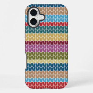 Stijlstrips van brei iPhone 16 plus hoesje
