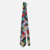  stijlstructuur, kleurrijke patchwork stropdas (Voorkant)