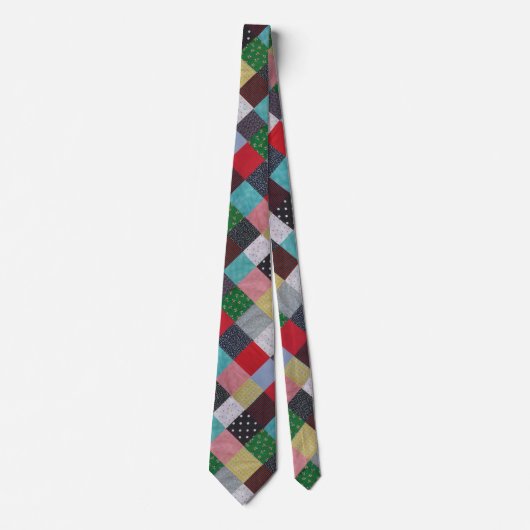  stijlstructuur, kleurrijke patchwork stropdas (Voorkant)