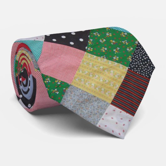  stijlstructuur, kleurrijke patchwork stropdas (Opgerold)