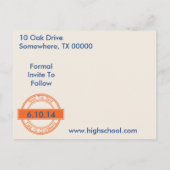 stijlteken Opslaan Afstuderen Datum Aankondigingskaart (Achterkant)